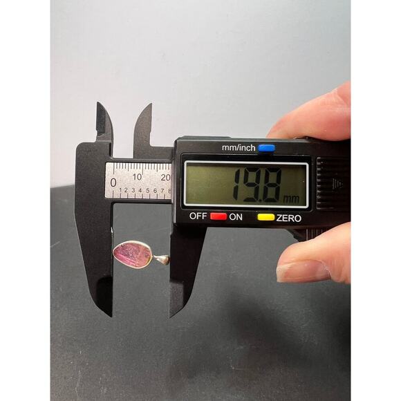 NEW Pink tri color tourmaline sterling silver pendant 1.34 grams - Picture 7 of 9